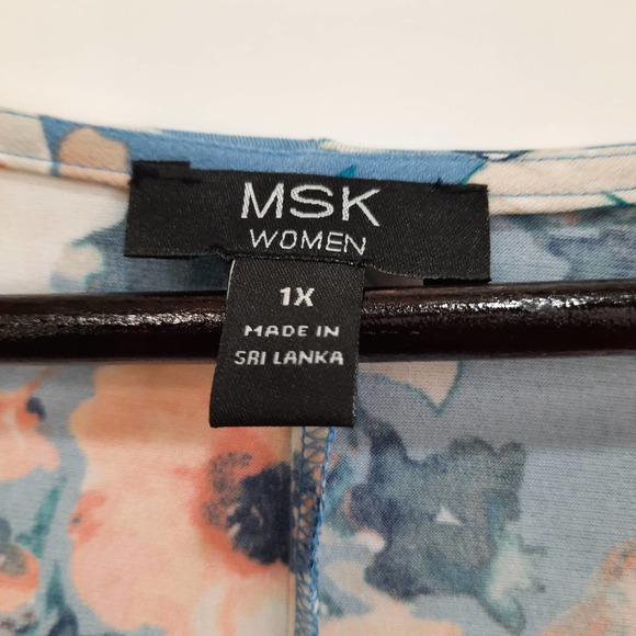 NWT MSK Women Floral Print Knee-Length Dress Size 1X - Picture 4 of 5